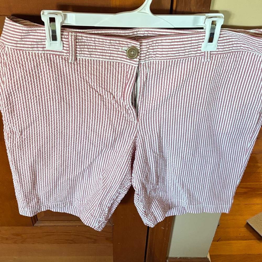 LOFT Striped Red and White Women's Bermudas